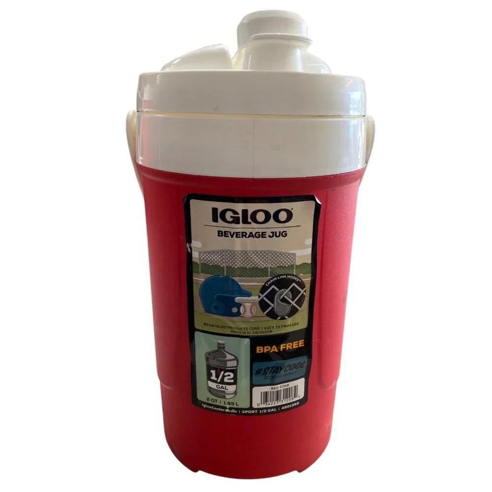 Igloo 1/2 Gallon BPA-Free Red Beverage Jug Handle & Lid
